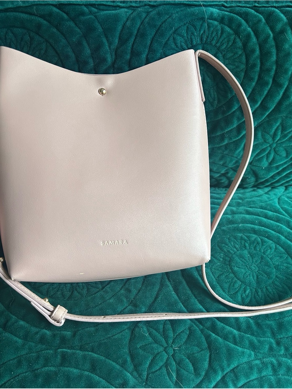 SAMARA Minimalist Pink Vegan Leather Crossbody Bag